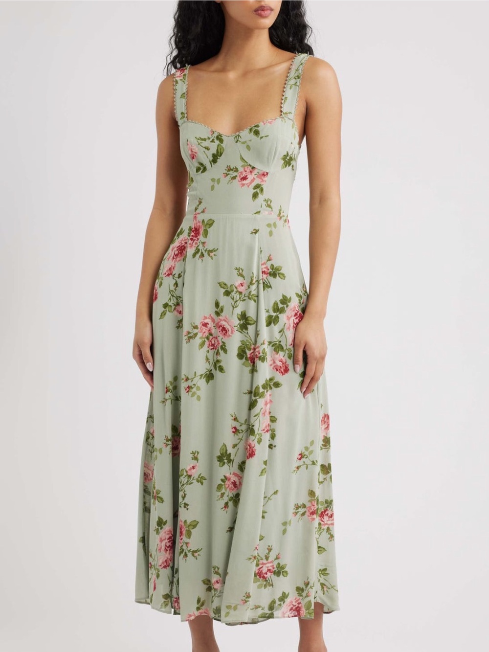 NWT Reformation 💚 Lela Floral Print Midi Dress